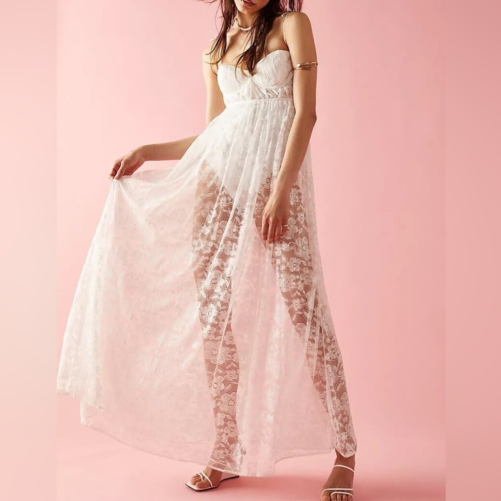 NWT For Love & Lemons Lorena Maxi Dress Size M